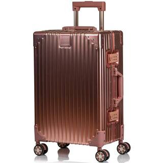 Elite 21 in. Rose Gold Aluminum Luggage Carry-on with Spinner Wheels | The Home Depot