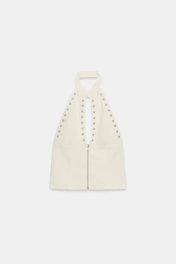 NECKHOLDER-TOP MIT \u00d6SEN | Zara US
