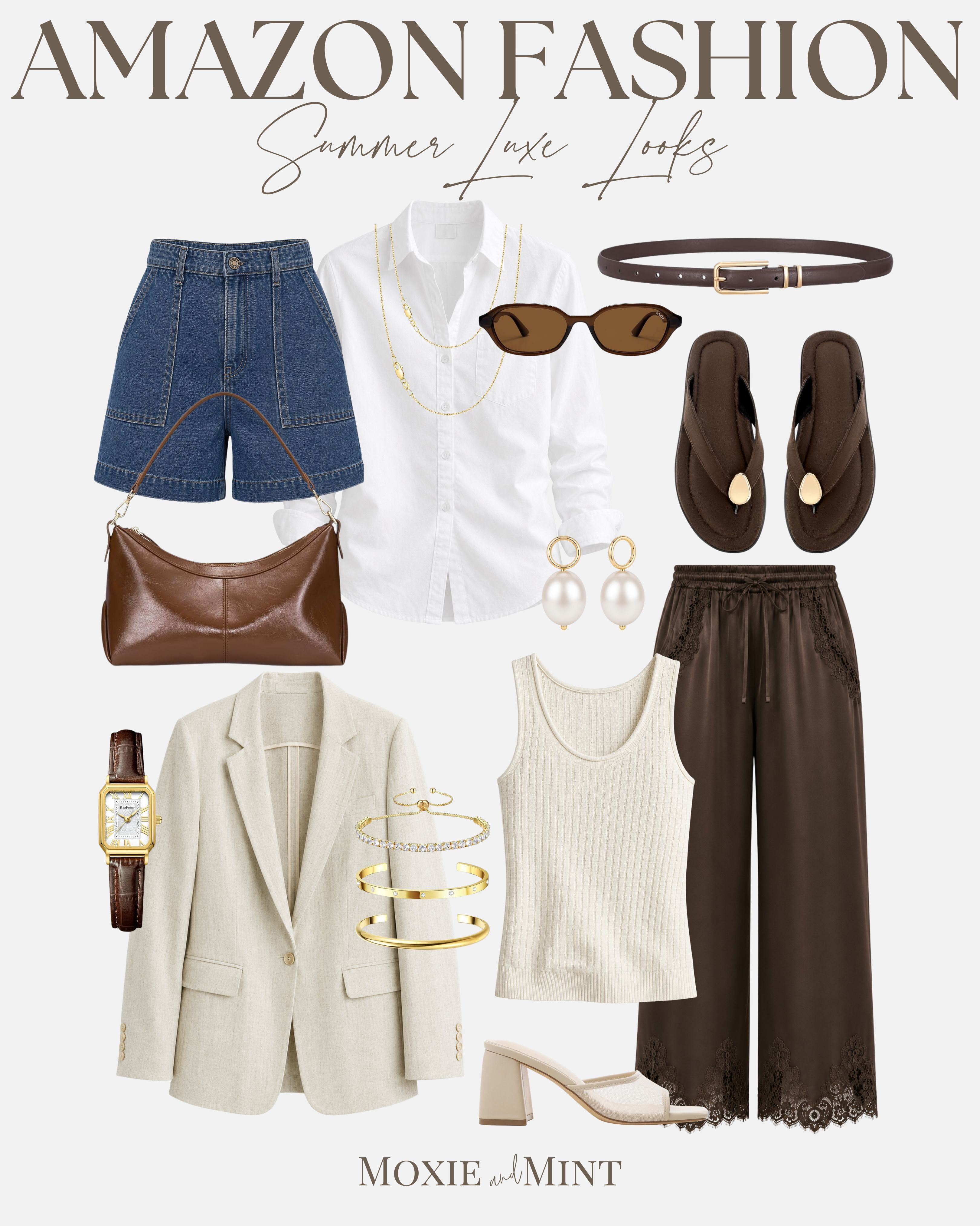 Quiet Luxury Outfits and Accessories from Amazon!
Amazon Summer / Amazon Fashion / Linen Button-Up Shirts / Tailored Linen Trousers / Satin and Lace Shorts / Wide-Leg Linen Pants / Neutral Vest Sets / Crisp White Dresses / Sleeveless Knit Tops / Silk Blend Tanks / Lightweight Cashmere Sweaters / Poplin Midi Dresses / Relaxed Blazers / Tailored Shorts / Monochromatic Matching Sets / Leather Slide Sandals / Minimalist Strappy Sandals / Woven Leather Handbags / Structured Tote Bags / Raffia Handbags / Silk Scarves / Gold Hoop Earrings / Layered Gold Jewelry / Tennis Bracelets / Classic Watches / Oversized Sunglasses / Leather Belts / Neutral Ballet Flats /  

 #LTKootd #LTKSeasonal