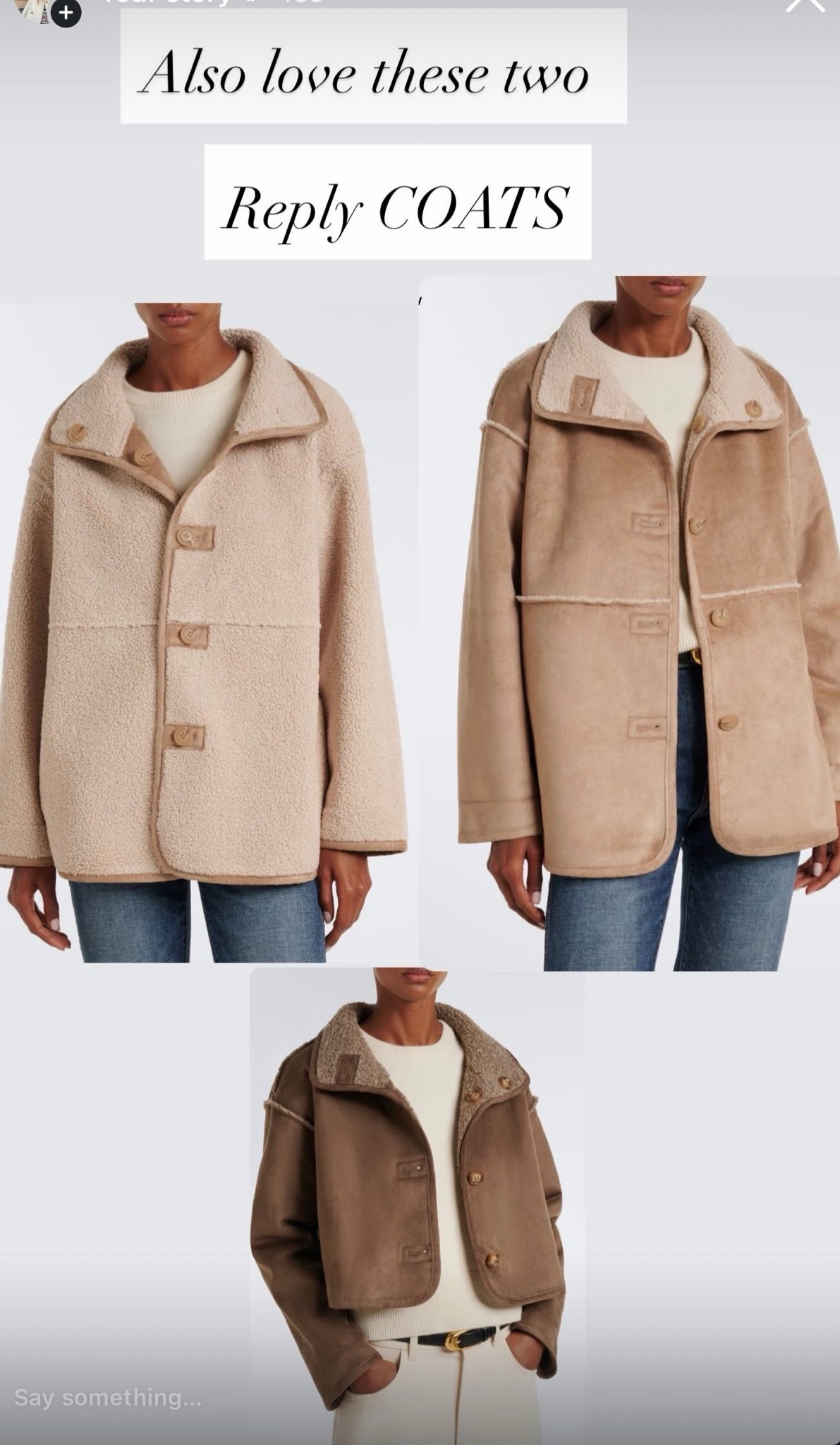Reversible shearling coat

#LTKootd
