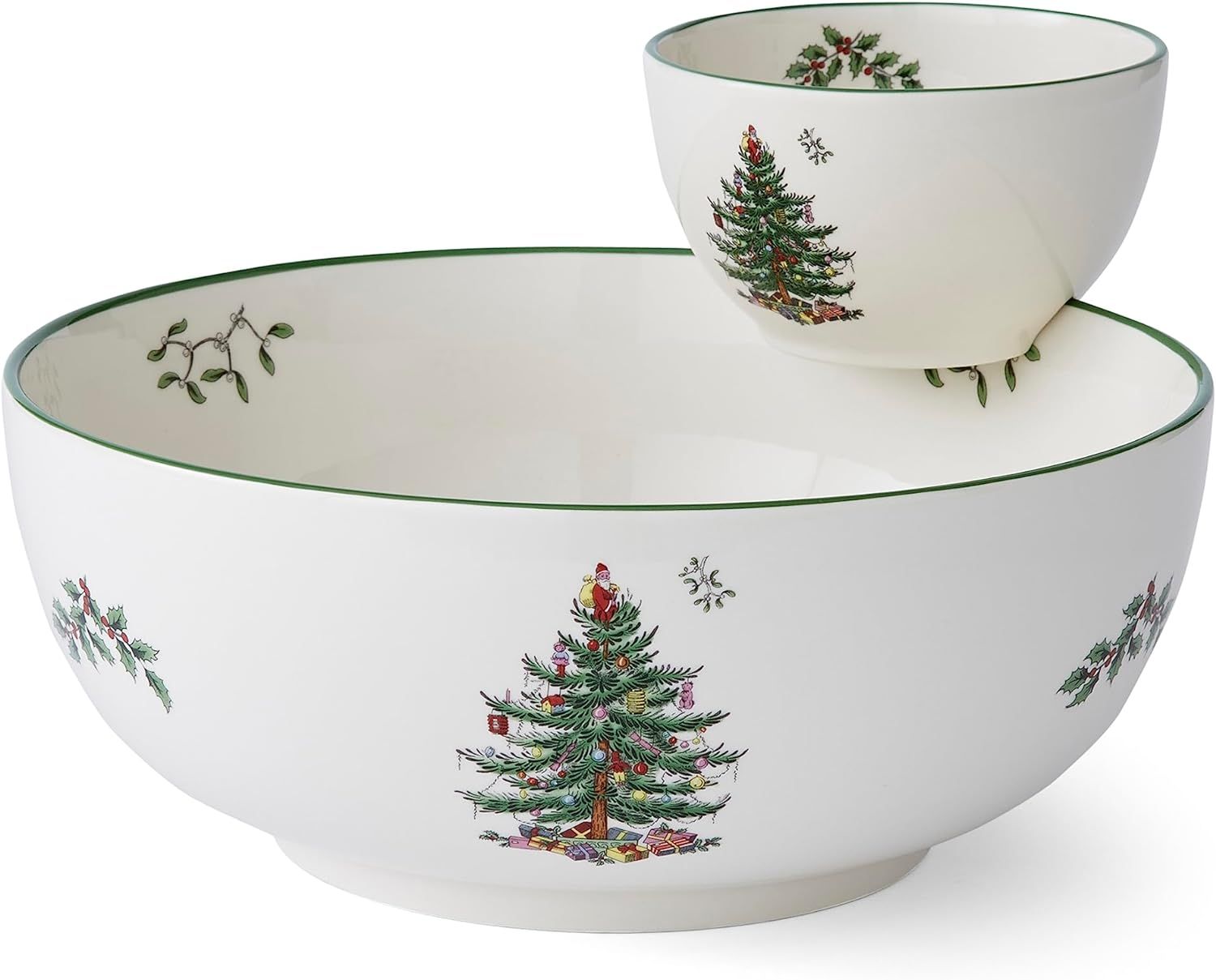 Spode Christmas Tree Tiered Chip and Dip Serving Set - Festive 2-Piece Set for Holiday Entertaini... | Amazon (US)