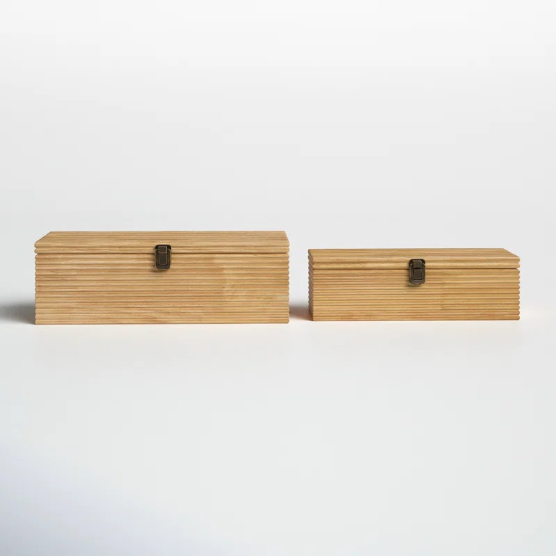 Fleetwood 2 Piece Handmade Wooden Decorative Box Set | Wayfair North America