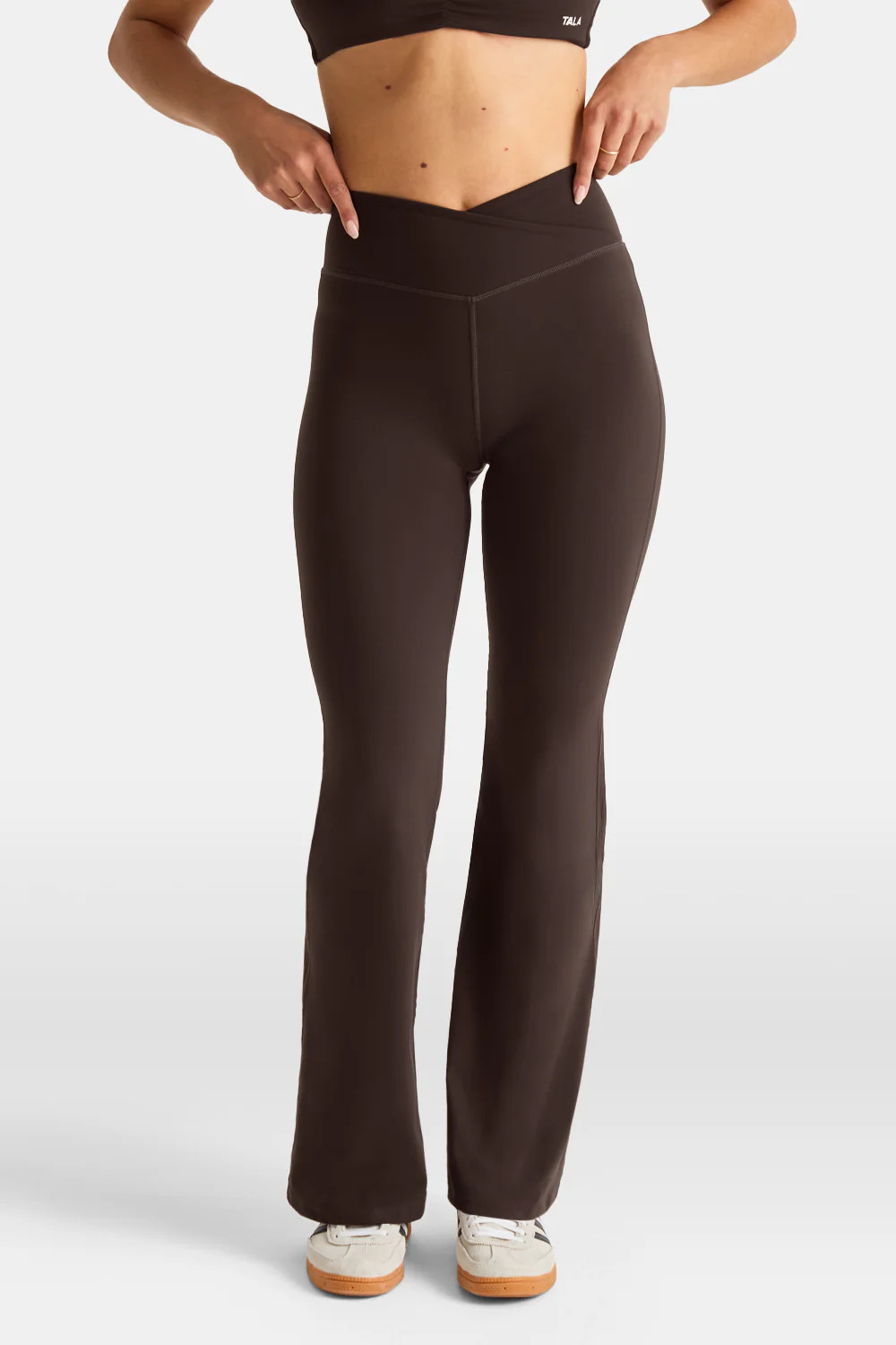 DayFlex Wrap Flared Yoga Pant - Americano | TALA (UK)
