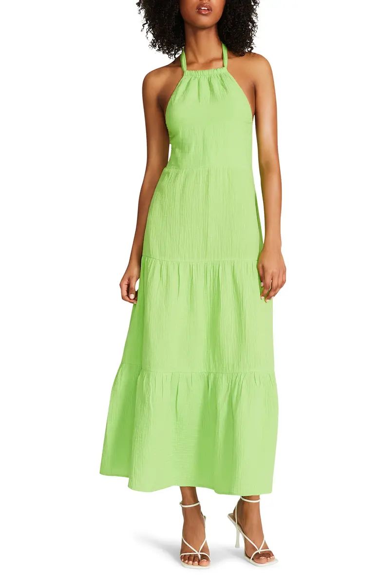 Briella Halter Cotton Midi Dress | Nordstrom