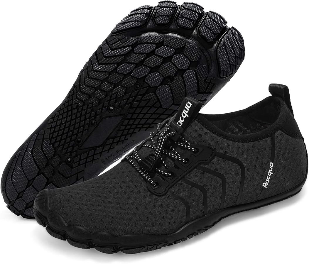 Racqua Water Shoes Quick Dry Barefoot Beach Aqua Sport Swim Surf Pool Hiking Diving Walking for M... | Amazon (US)
