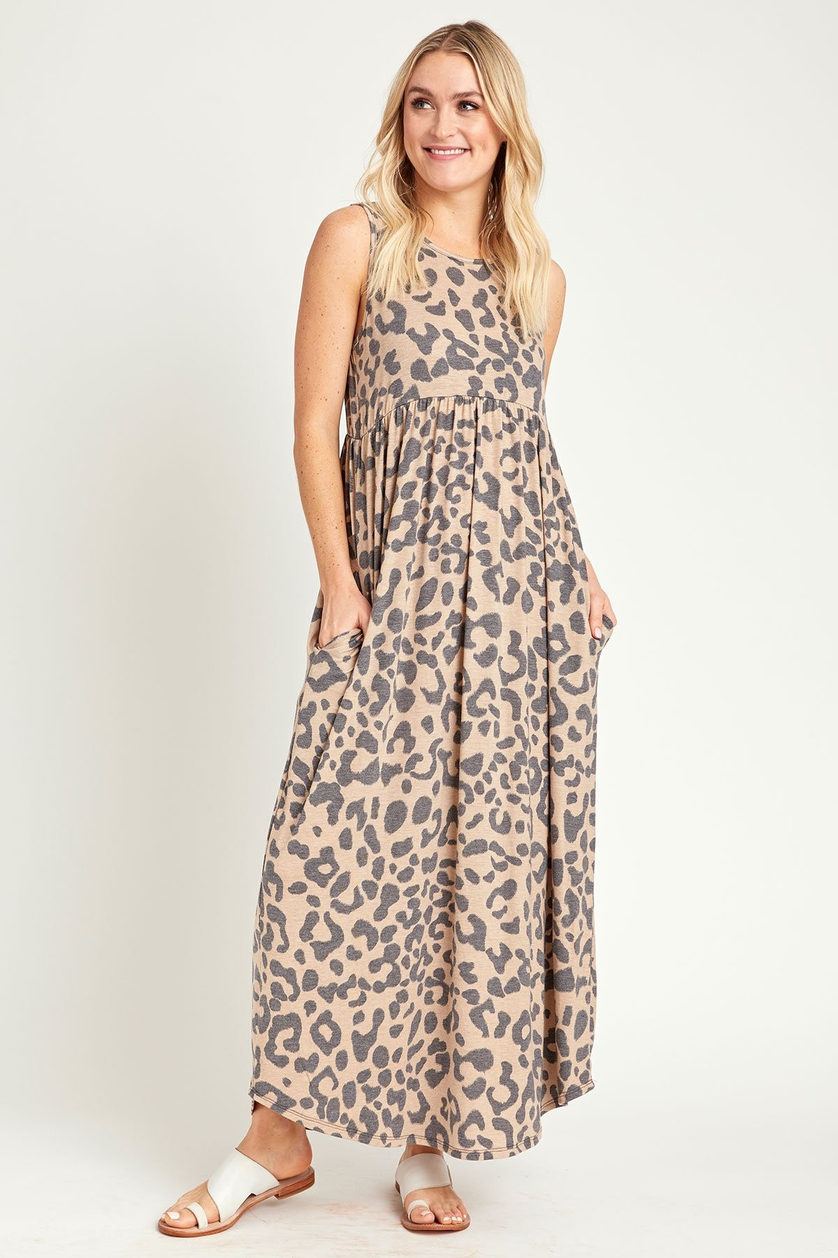 Bombom Animal Print Maxi Dress / Leopard / Size Xlarge | Social Threads