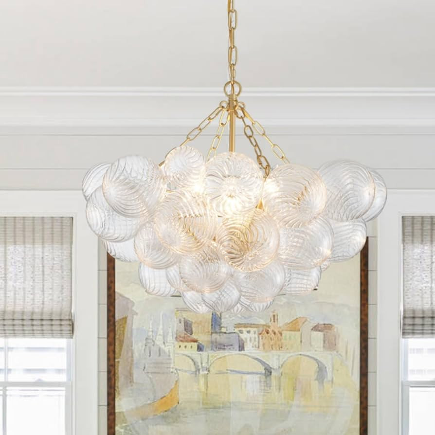 SM Saint Mossi 24” Bubble Ball Chandelier for Dining Room, Nordic Modern Dining Room Lighting F... | Amazon (US)