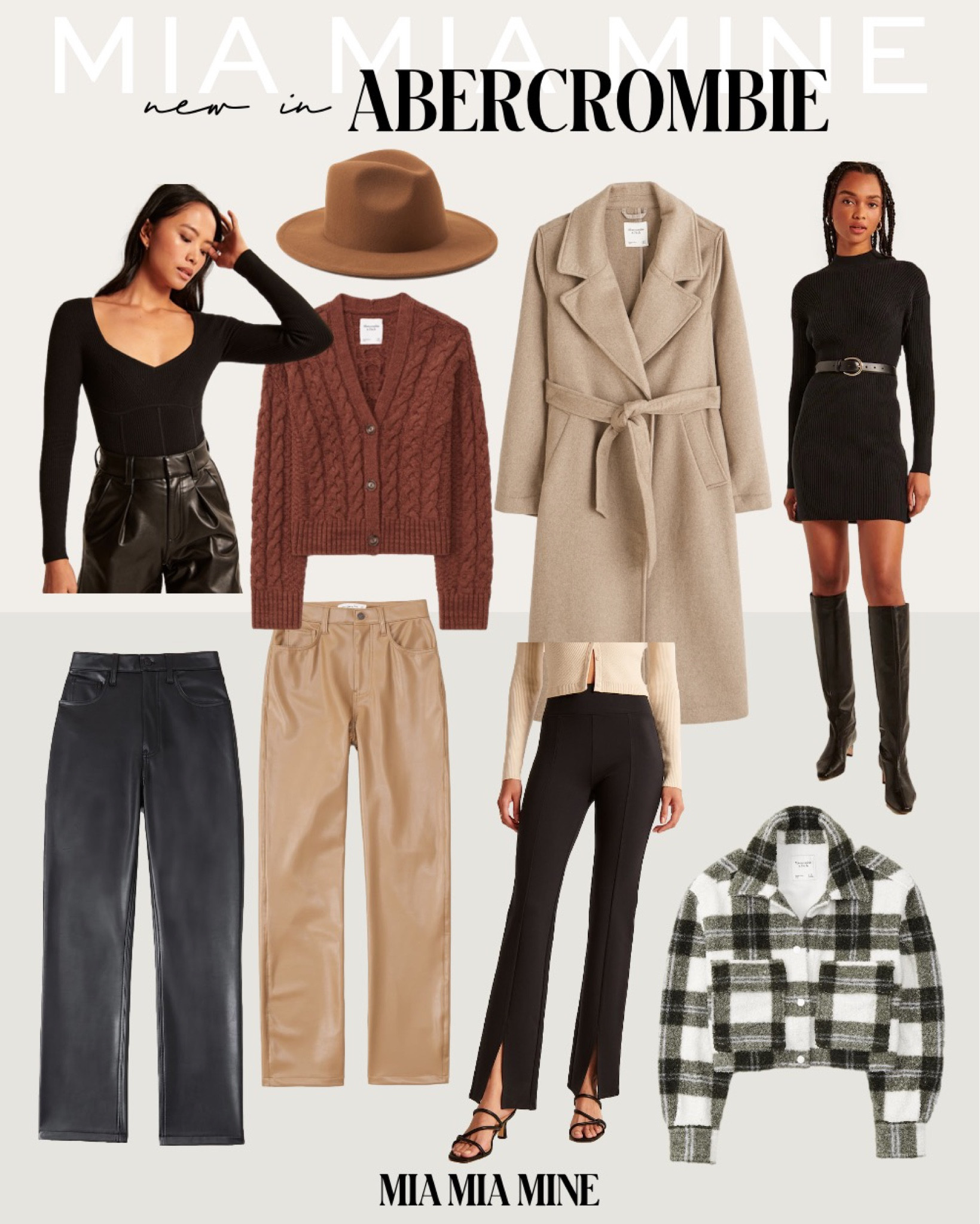 Abercrombie new fall fashion picks
Abercrombie camel coat
Abercrombie faux leather pants
Abercrombie sweater dress
Abercrombie plaid Shacket 



#LTKunder100 #LTKsalealert #LTKSeasonal