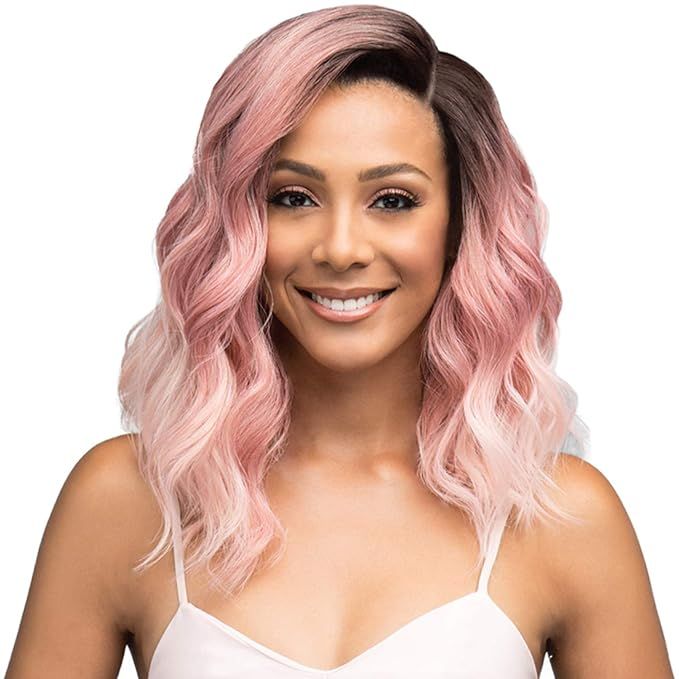 Bobbi Boss Premium Synthetic Swiss Lace Front Wig MLF322 Jaylen Full Bodied Wave in the Perfect M... | Amazon (US)