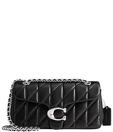 COACH Quilted Leather Tabby 26 Silver Hardware Shoulder Crossbody Bag - Black/Silver | Dillard's