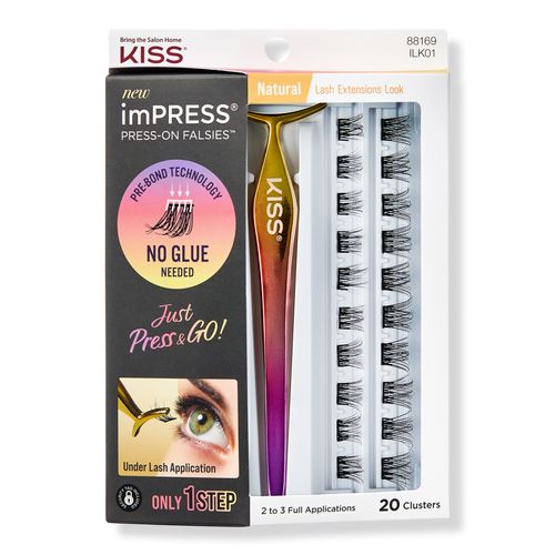 KissimPRESS Press-On Falsies Eyelash Clusters, Natural | Ulta