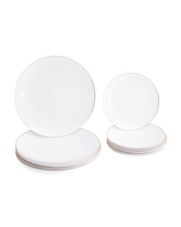 Set Of 32 Round Plastic Plates | TJ Maxx