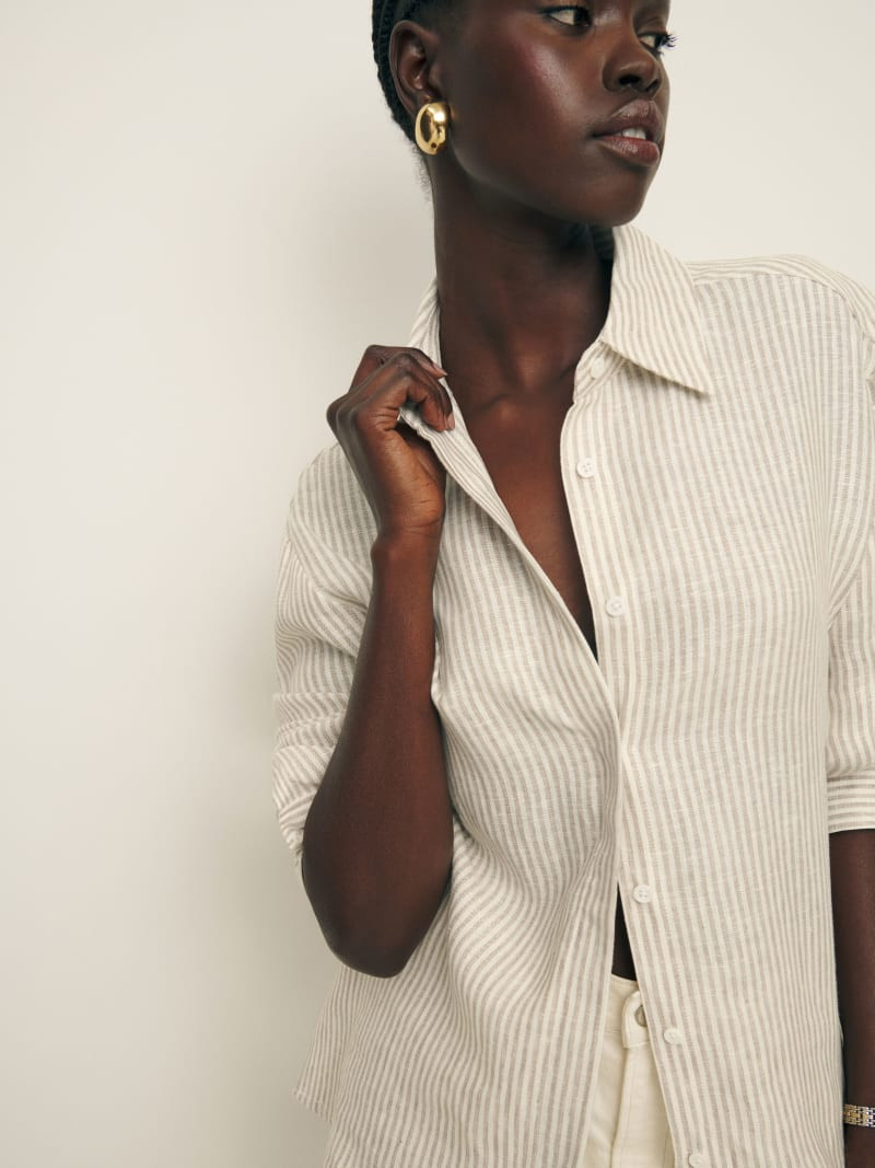 Andy Oversized Linen Shirt | Reformation (Global)