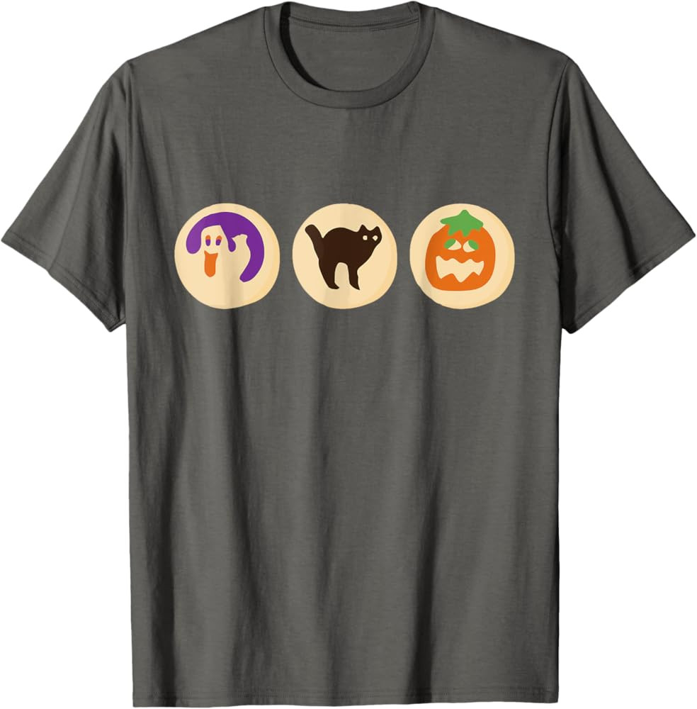 Halloween Sugar Cookie Pumpkin Boo Ghost Spooky Season Cat T-Shirt | Amazon (US)