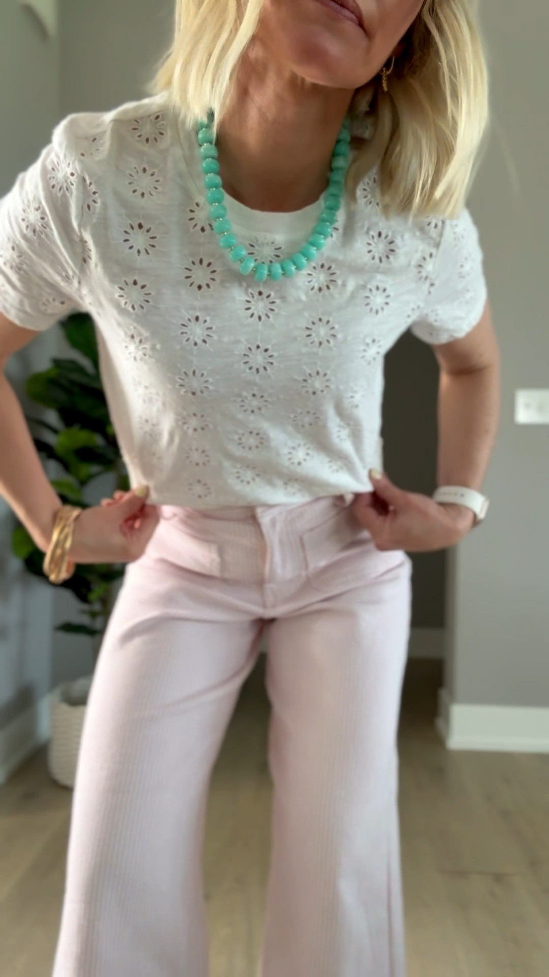 I’m obsessed with this outfit! It’s such a cute spring teacher outfit! 
Top- xs
Pants- 0

#LTKOver40 #LTKPetite #LTKWorkwear