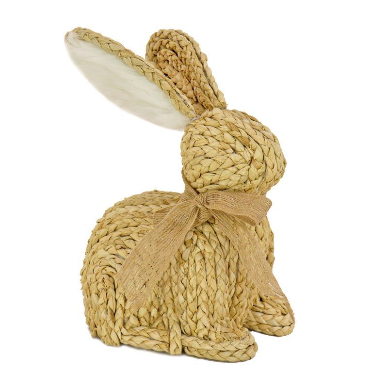 National Tree Company Braided Bunny Table Decoration, Made from Woven Cornhusk, Decorated with Wo... | Target