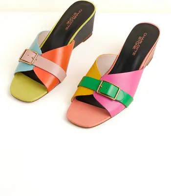 Teresa Mismatch Low Wedge Sandal | Nordstrom