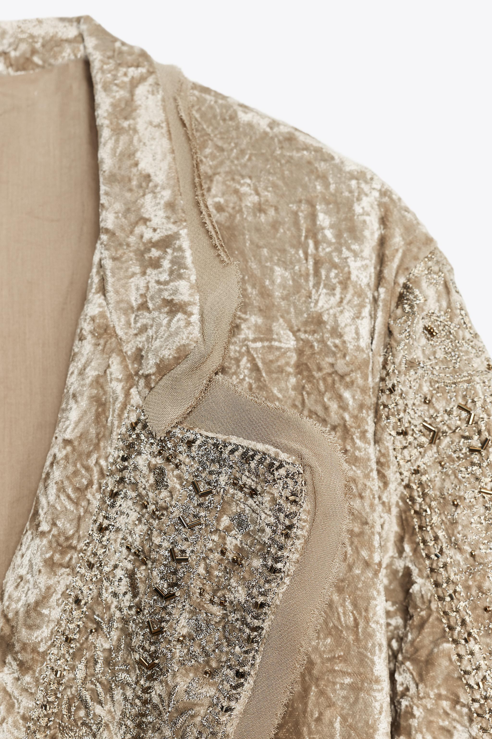 ZW COLLECTION LIMITED EDITION EMBROIDERED VELVET KIMONO | Zara US