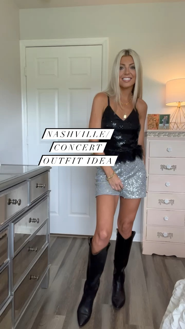 Nashville and & concert outfit idea! Sequin short set / country concert / cowboy boots 

#concertoutfit #countryconcert #nashville #nashvilleoutfit #outfitideas #sequins #sequinset #cowboyboots #concertfashion #datenight #fashioninspo 

#LTKstyletip #LTKFind #LTKU