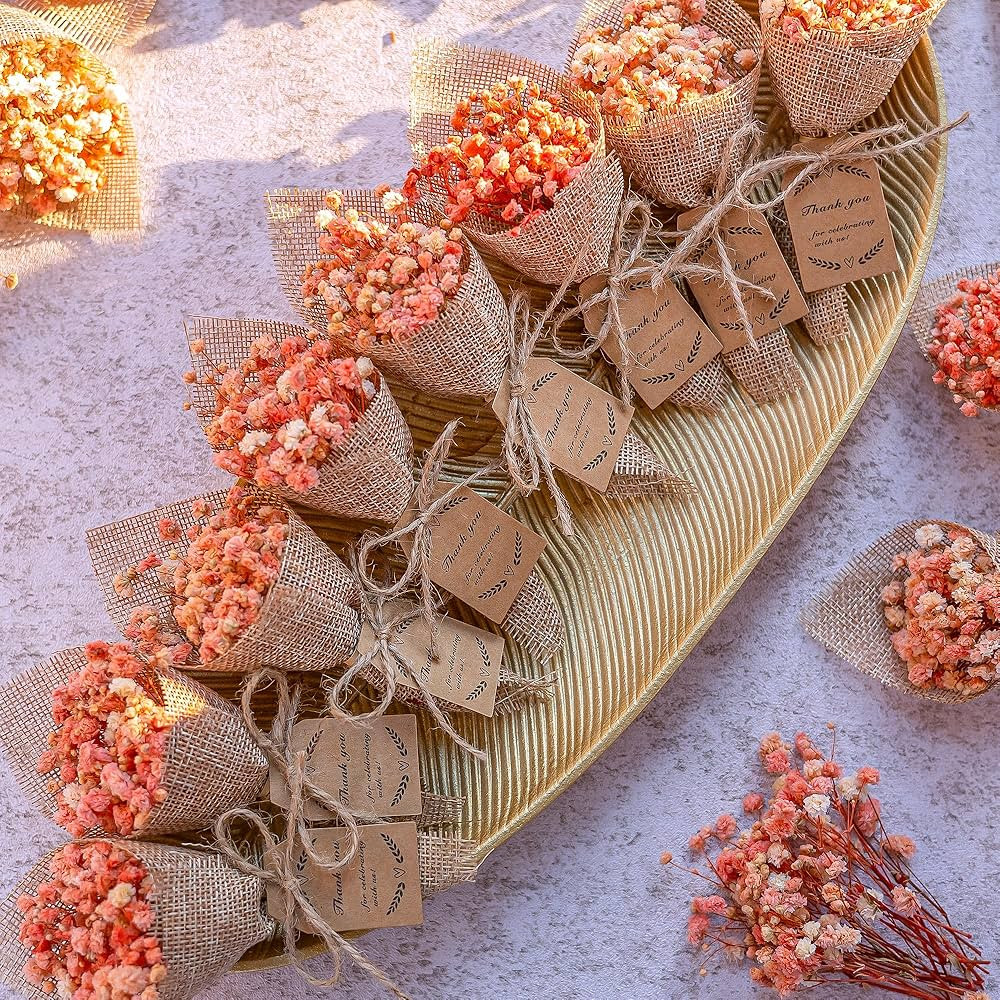 20-Piece set Mini Magnet Dried Flowers Bouquet for Rustic Wedding Favors,baby Shower Party Favors... | Amazon (US)