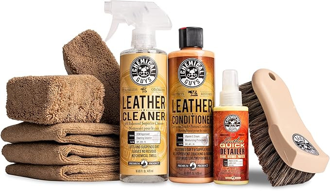Chemical Guys HOL303 Leather Cleaner and Conditioner Detailing Kit, for Interiors, Leather, Appar... | Amazon (US)