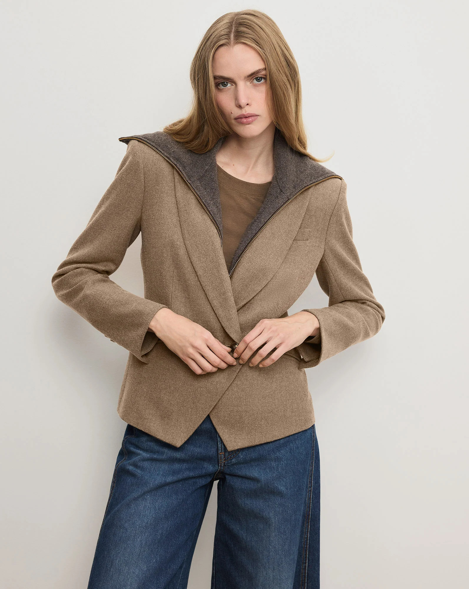 Rickie Cropped Dickey Jacket | Veronica Beard