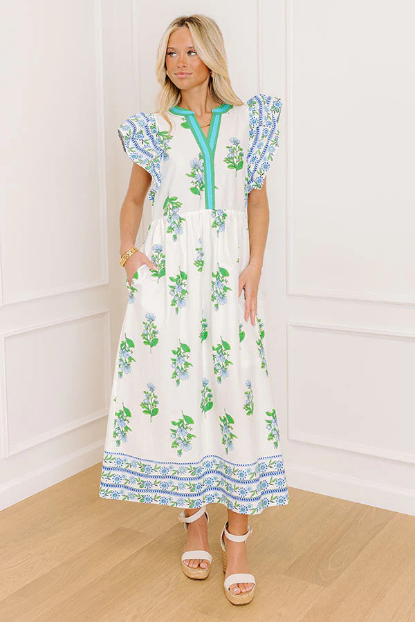 Moscato Sippin' Floral Midi Dress | Impressions Online Boutique