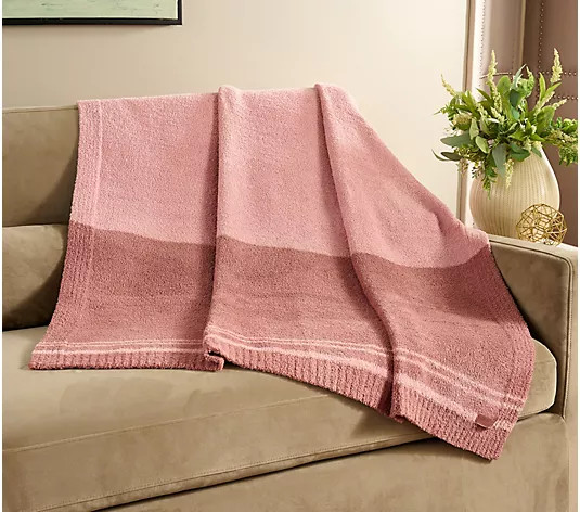 Barefoot Dreams CozyChic 45x60 Tri-Color Blanket - QVC.com | QVC