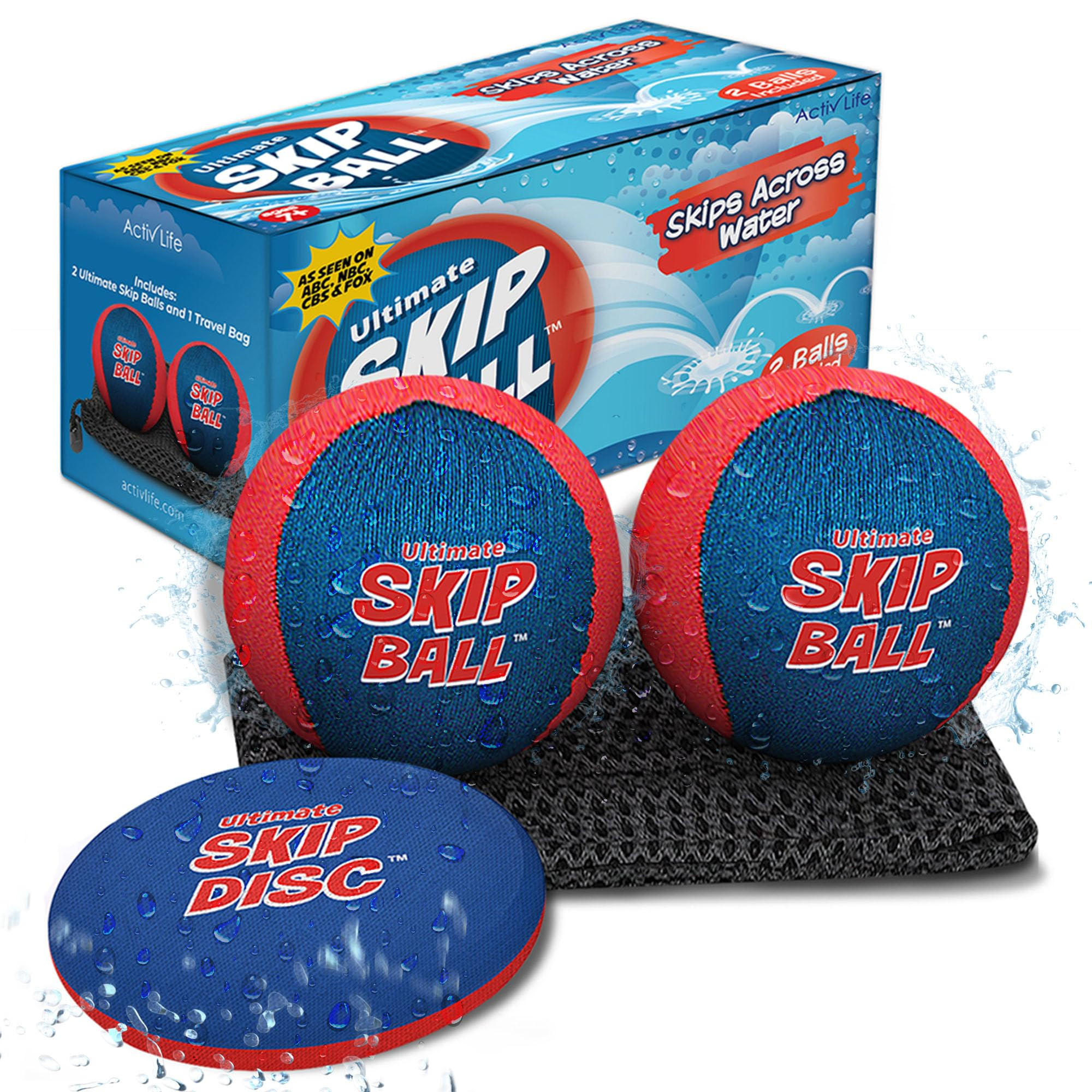 Activ Life The Ultimate Skip Ball – Water Bouncing Ball (2 Pack) Create Lasting Memories with Y... | Amazon (US)