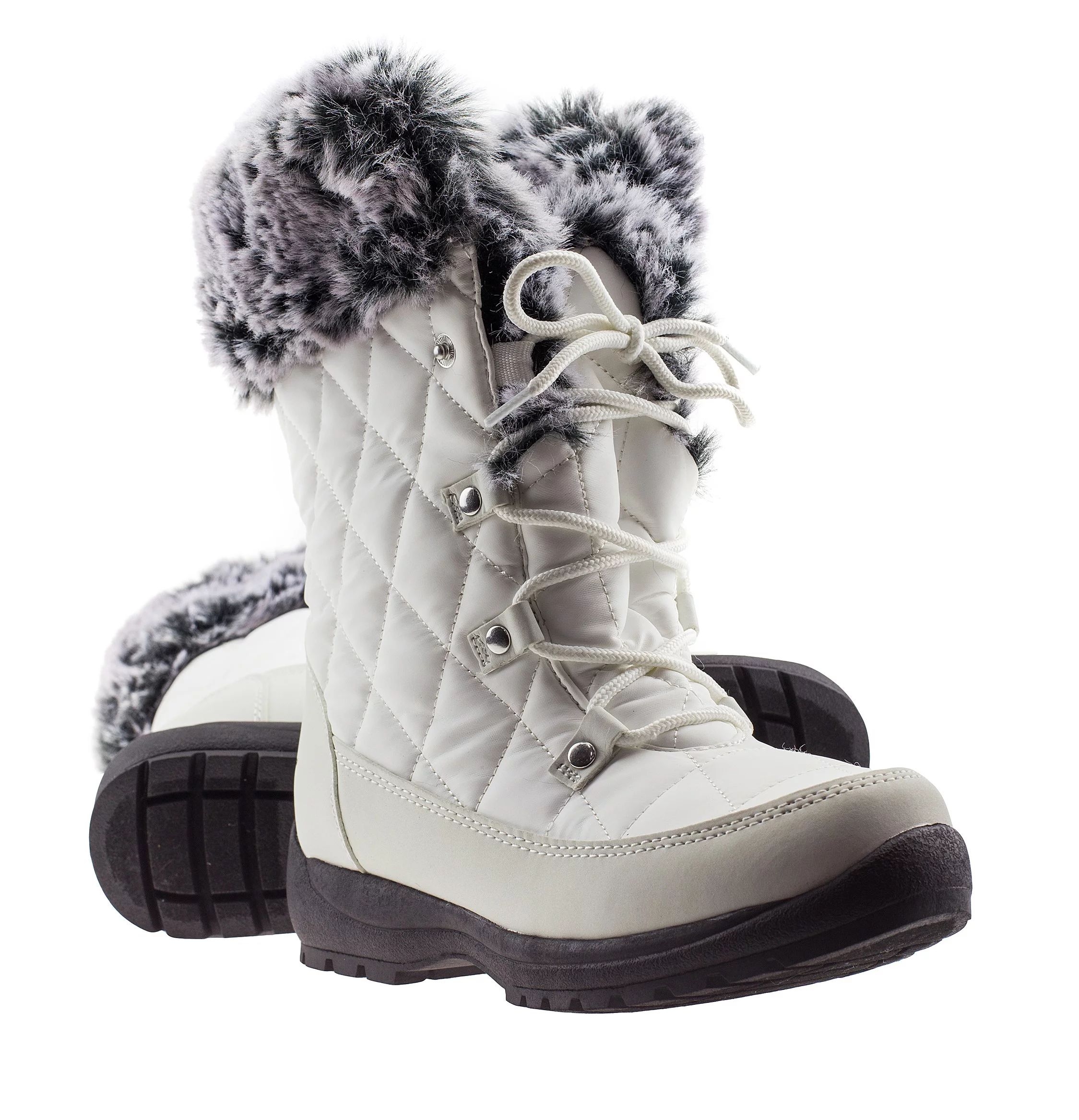 ArcticShield Women's Waterproof Memory Foam Faux Fur Winter Snow Boots | Walmart (US)