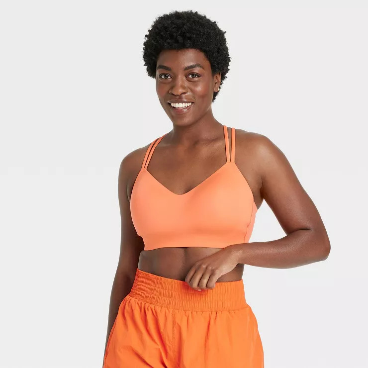 Women's Light Support Dual Strap Molded Sports Bra - All in Motion™ | Target