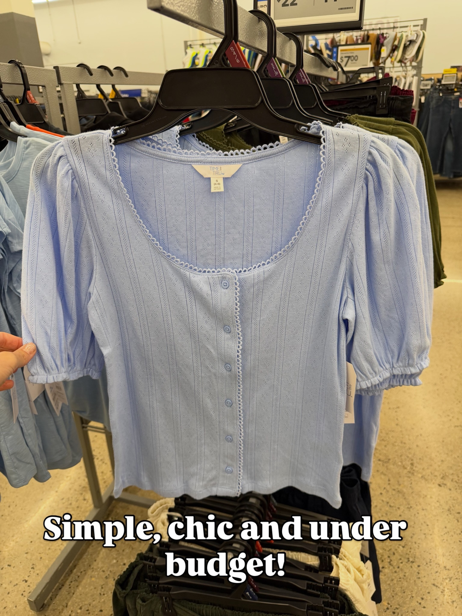 Walmart pointelle top, several colors. A nice not so basic everyday piece! #walmartfashion