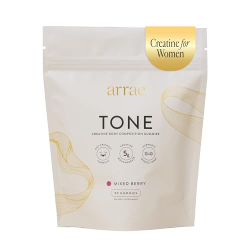 Arrae Tone Gummies – Creatine Monohydrate 5g for Women – Support Lean Muscle, Strength & Recovery – Hormone-Friendly Muscle Toning Supplement – Mixed Berry Flavor – 90 Count | Amazon (US)