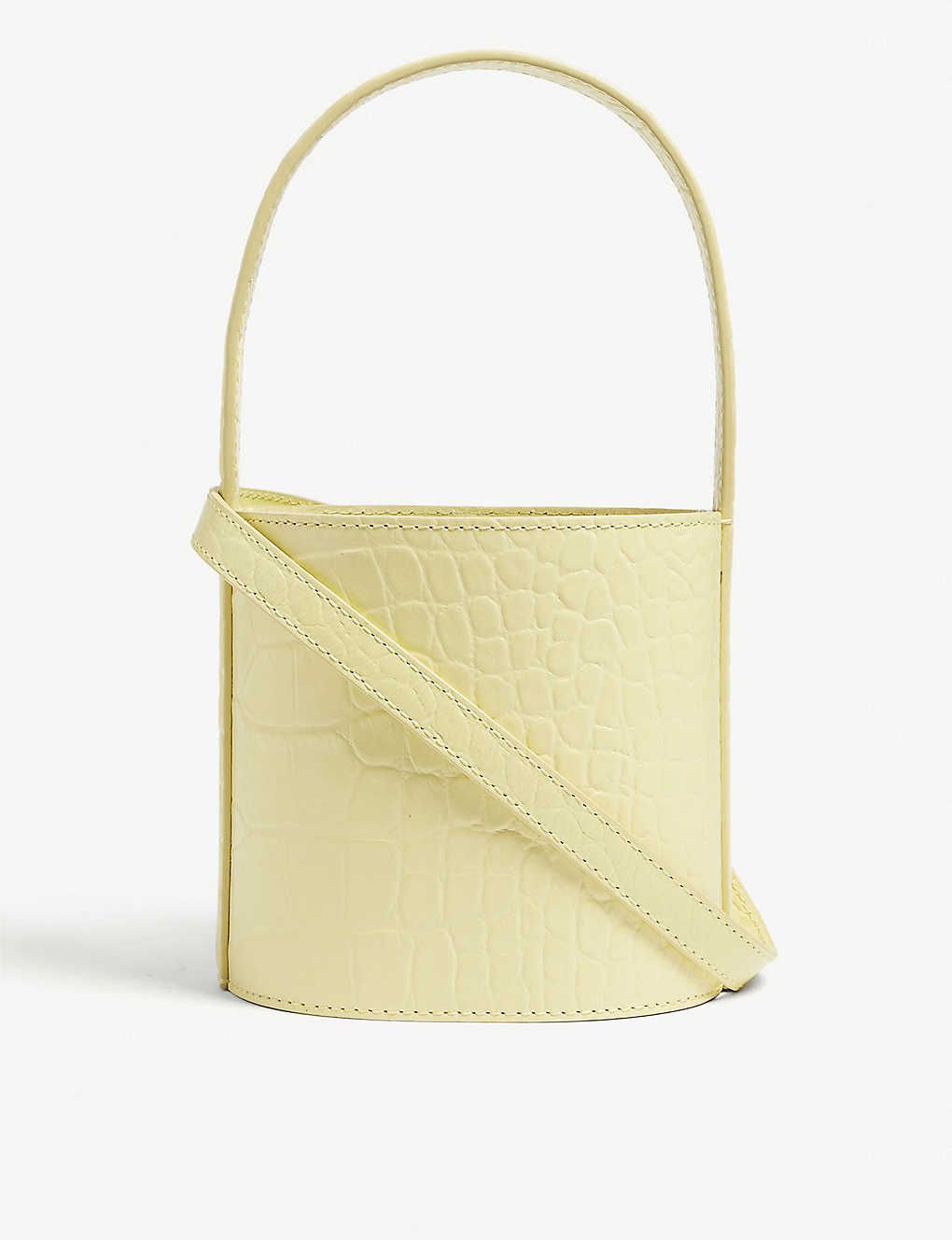 Mini Bissett croc-embossed leather bucket bag | Selfridges