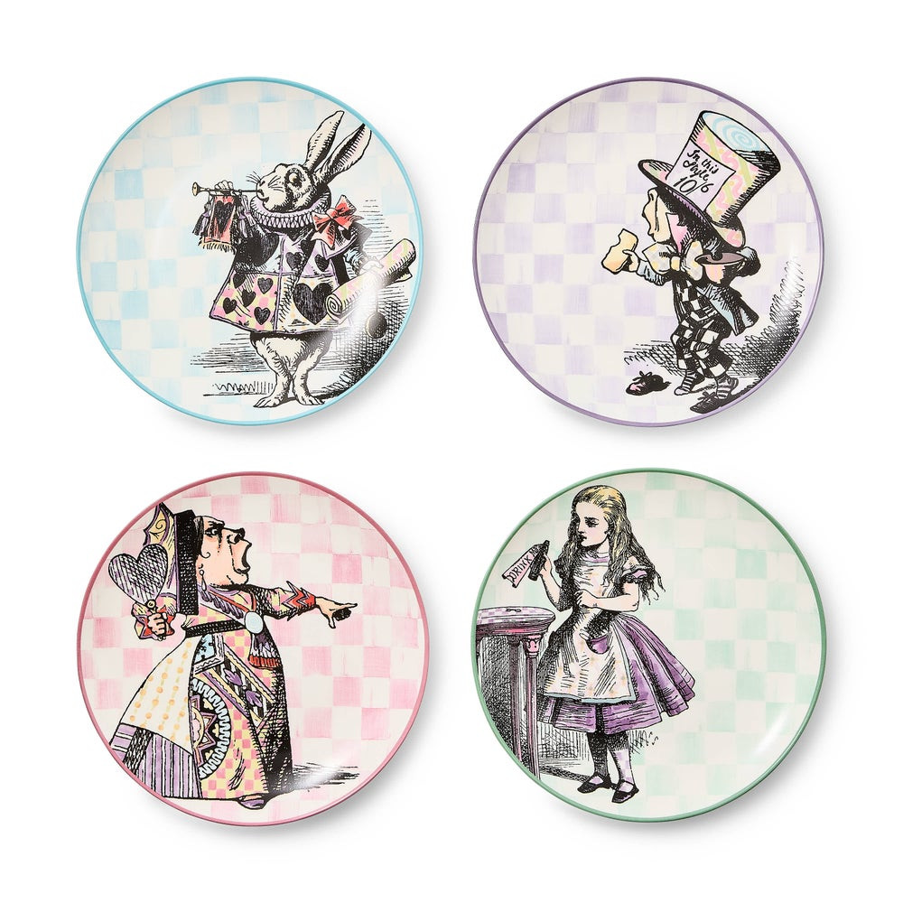 Wonderland Plates, Set of 4 | MacKenzie-Childs