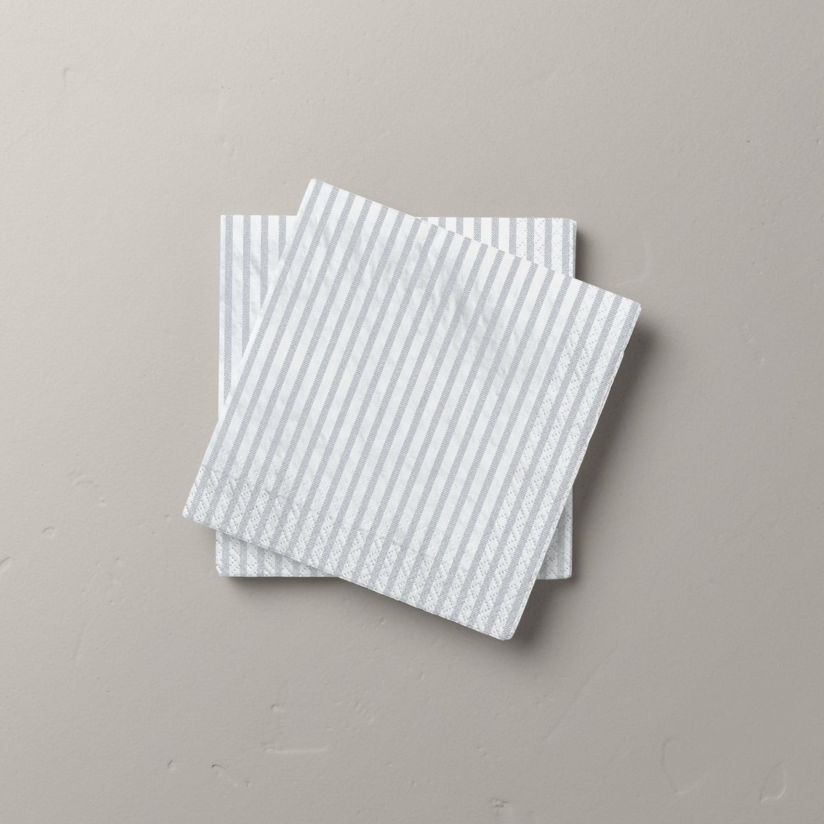 14ct Ticking Stripe Paper Beverage Napkins Light Gray/Cream - Hearth & Hand™ with Magnolia | Target