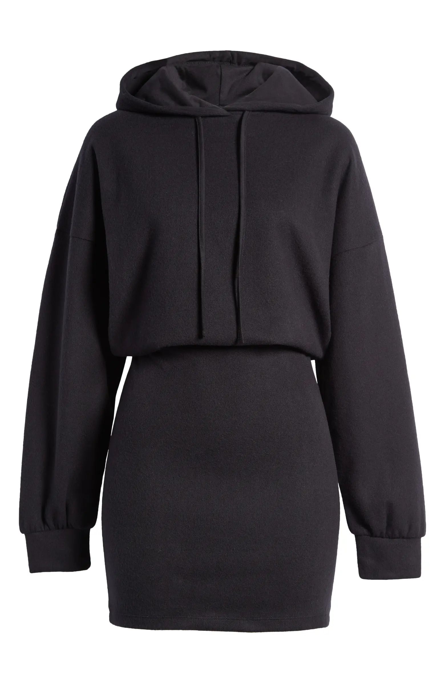 Long Sleeve Blouson Hoodie Dress | Nordstrom