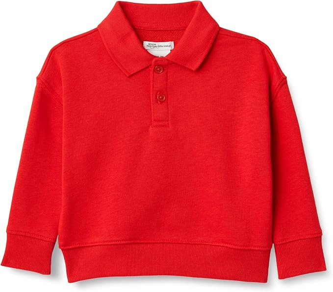 Amazon Essentials x Sofia Grainge Babies, Toddlers, and Boys' French Terry Polo Sweatshirt | Amazon (US)