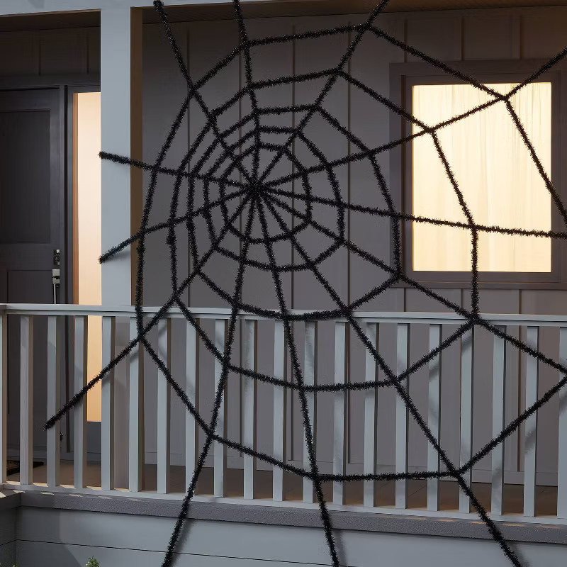 10' Giant Spiderweb Black Halloween Decorative Prop - Hyde & EEK! Boutique™ | Target