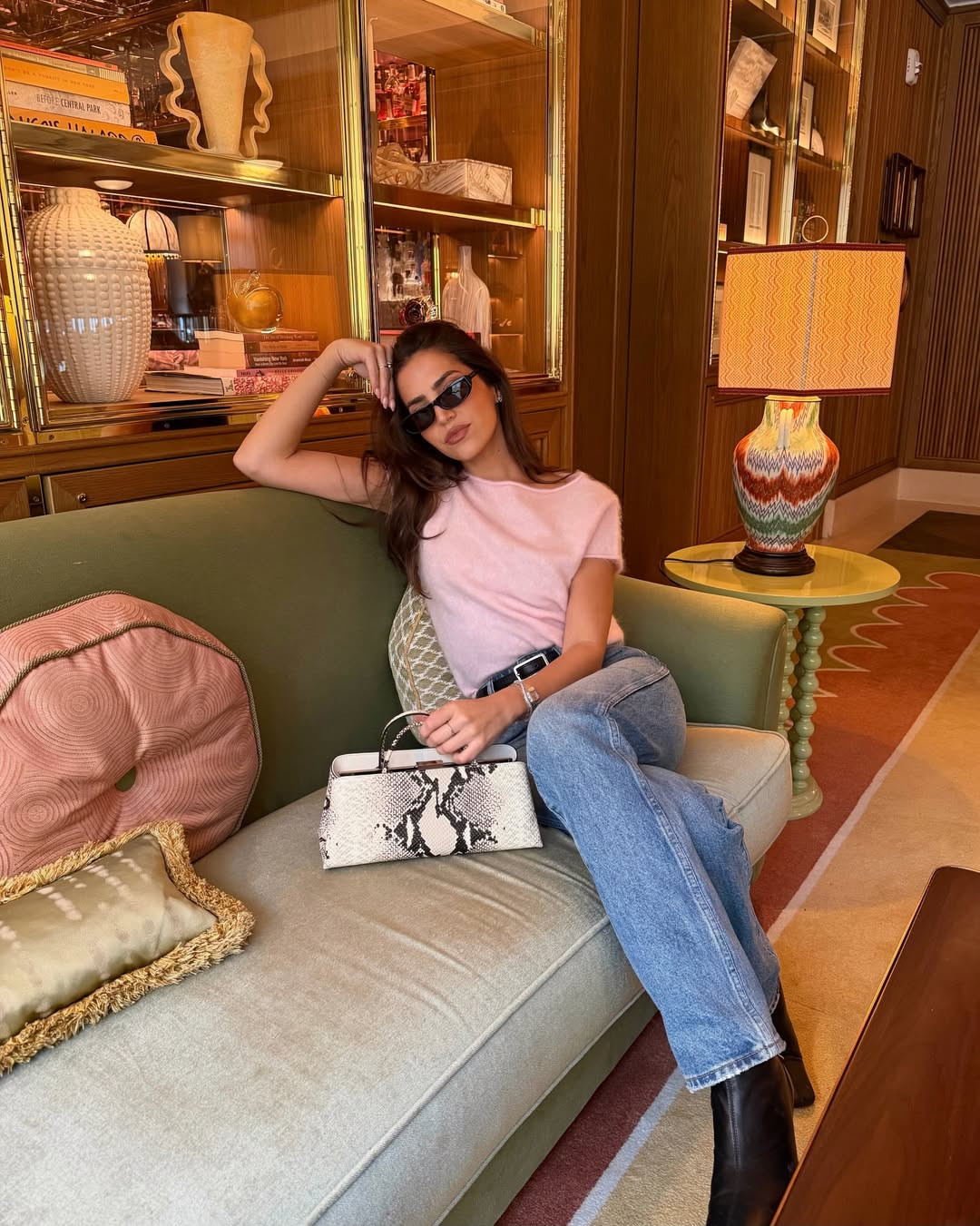 manifesting spring 💘(plz)! Wearing a Reformation suede green jacket, J. Crew boatneck light pink tee, a classic pair of denim & booties. 

 #LTKgrwm #LTKootd #LTKSeasonal