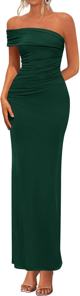 PRETTYGARDEN Women's Semi Formal One Off Shoulder Dresses | Amazon (US)