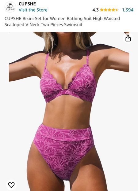 Amazon pink swimsuit. Super flattering and great reviews! On sale.