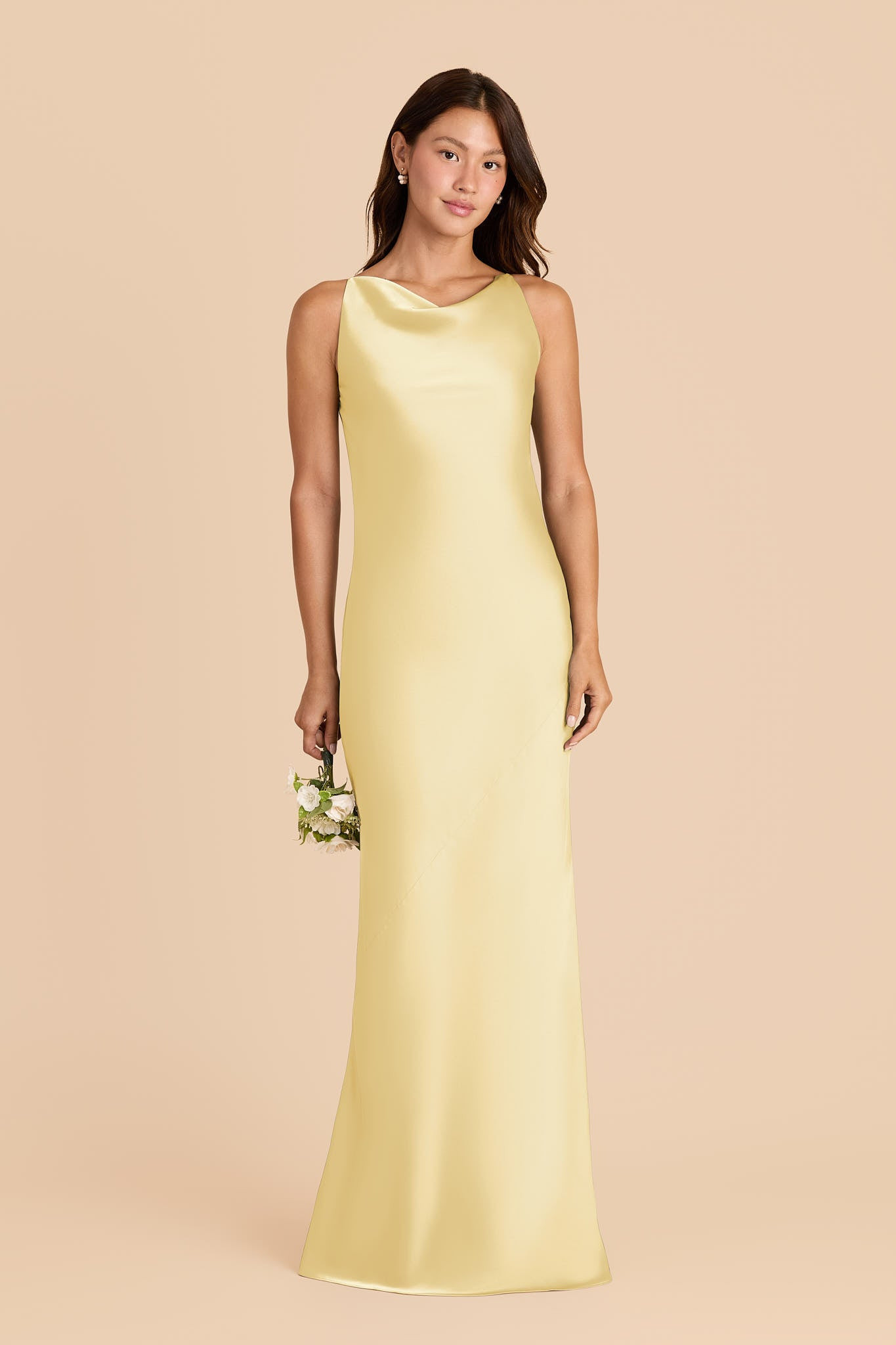 Destiny Lemon Sorbet Matte Satin Dress | Birdy Grey | Birdy Grey