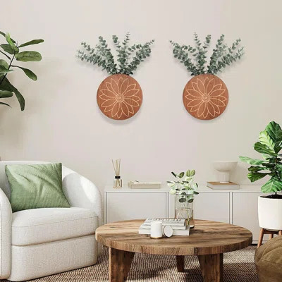 Set Of 2 Wall Planter For Indoor Plants, Hanging Planter For Artificial Flower Plants,Modern Farmouse Wall Decor For Living Room Bedroom Kitchen Bathr | Wayfair North America