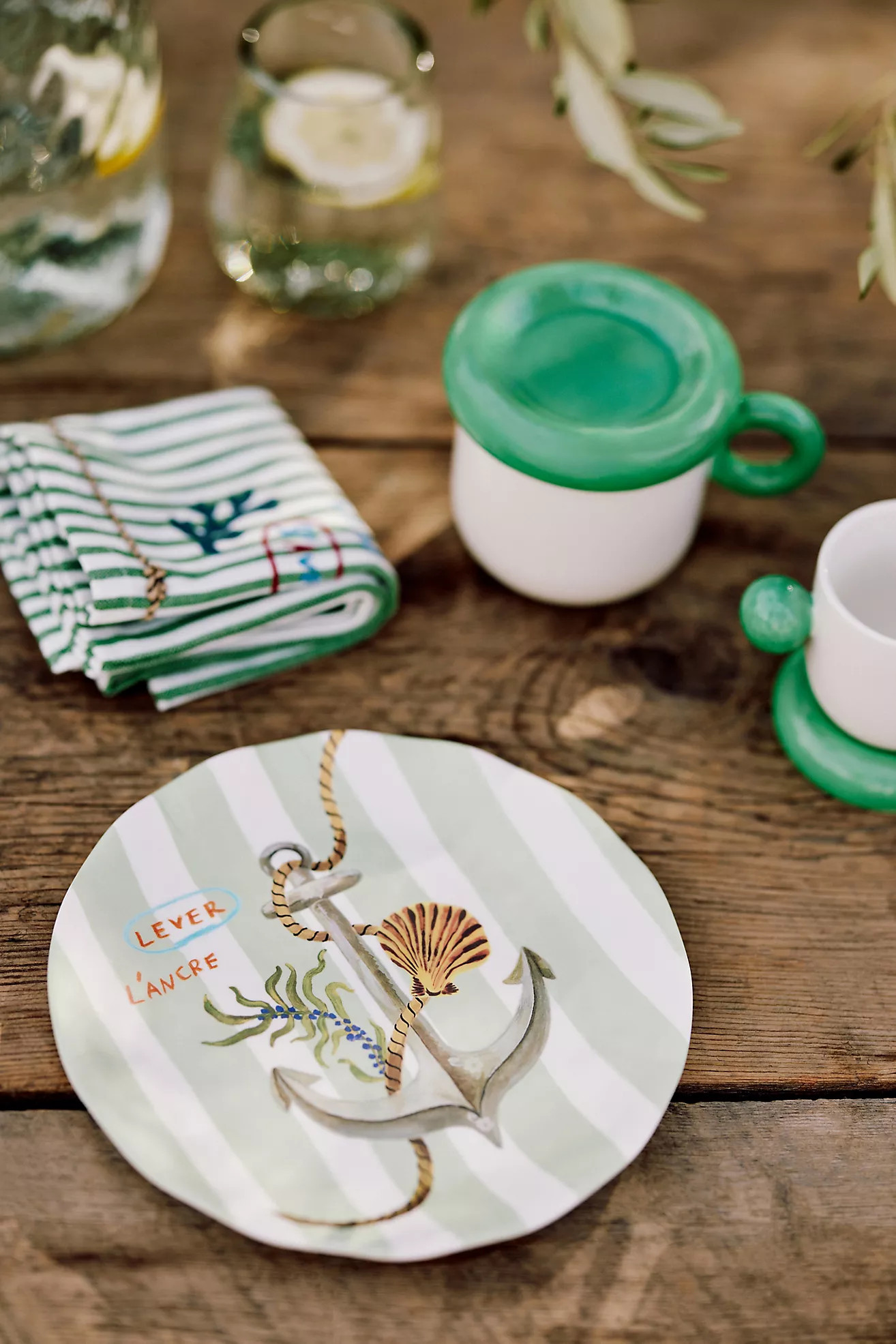 Nathalie Lete By the Sea Melamine Dessert Plate | Anthropologie (US)
