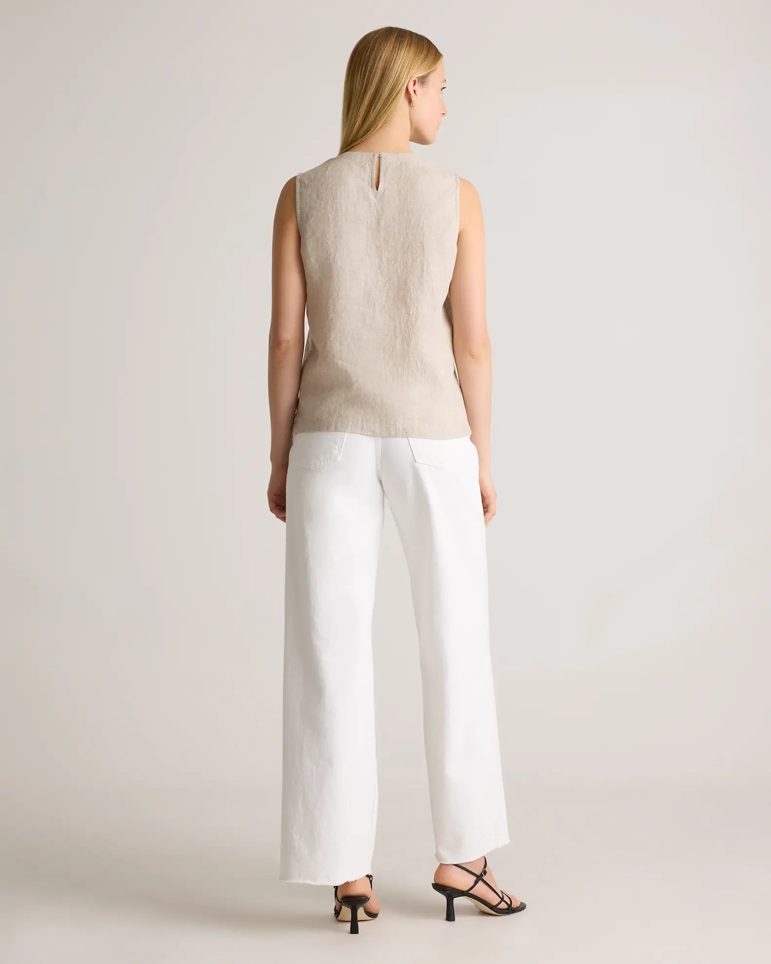 100% European Linen Tank in Flax | Quince