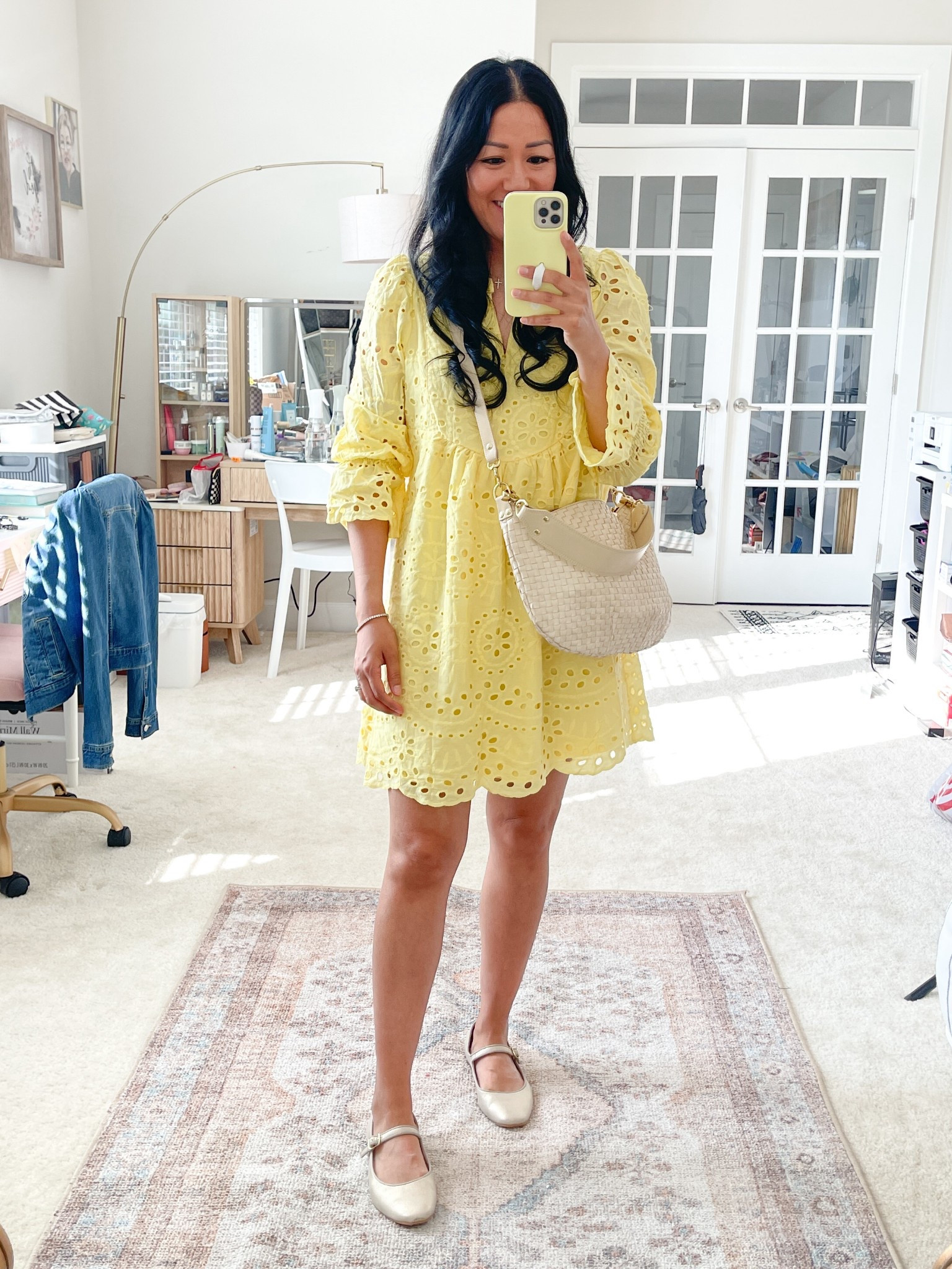 What I wore to church. Size small dress and shoes are true to size

Note:. I cut the tassels off the dress.

Butter yellow dress
Eyelet dress

#LTKOver40 #LTKFindsUnder50