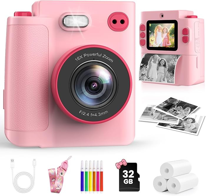 Kids Camera Toys for 3 4 5 6 7 8 9 10 Year Old Girls Boys, Christmas Birthday Gift with 1080P HD ... | Amazon (US)