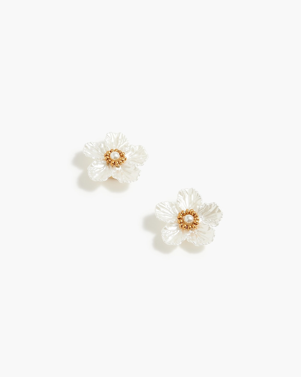 Pearl flower stud earrings | J.Crew Factory