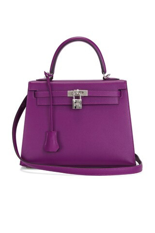 Hermes Epsom Kelly 25 Handbag in Purple | FWRD 